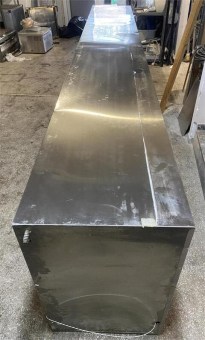 Φούσκα Τοίχου Τετράγωνη Inox 3 Οπών Φ30Cm Με Φίλτρα & Φωτισμό Μεταχειρισμένη